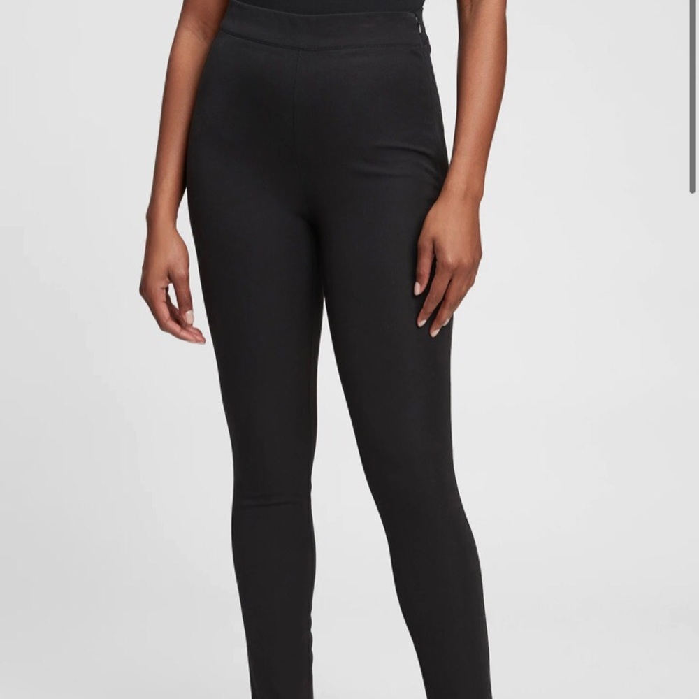 Gap bi stretch black leggings pants 8 NEW